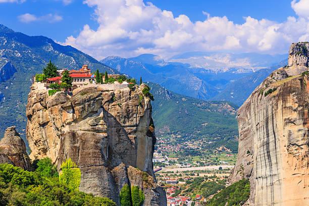 Monastery of the Holy Trinity (Agia Trias). The Meteora monasteries, Greece Kalambaka. UNESCO World Heritage site.